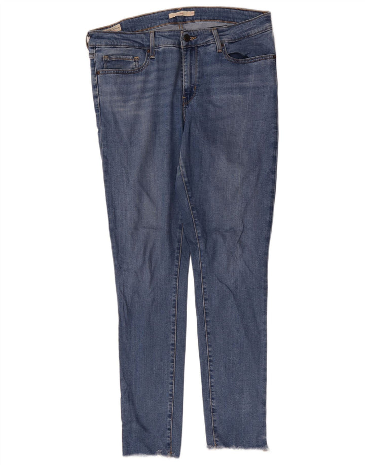Levi's Dame 711 Skinny Jeans W31 L31 Blå Lyocell