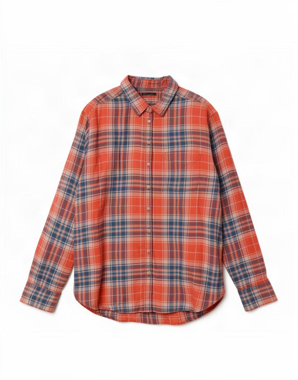 Fat Face Dame Flanell Shirt UK 12 Medium Rød Plaid Bomuld