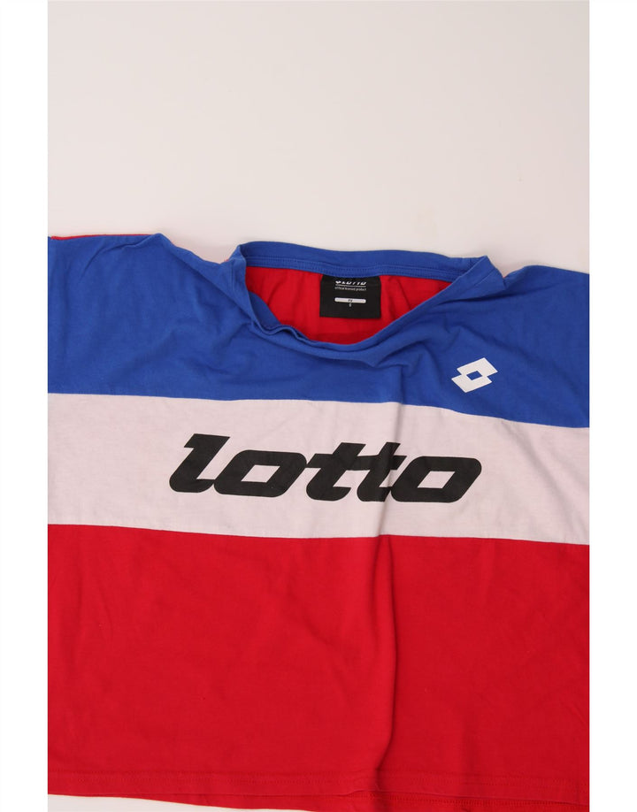 LOTTO Womens Oversized Graphic T-Shirt Top UK 10 Small Multicoloured Vintage Lotto and Second-Hand Lotto from Messina Hembry 