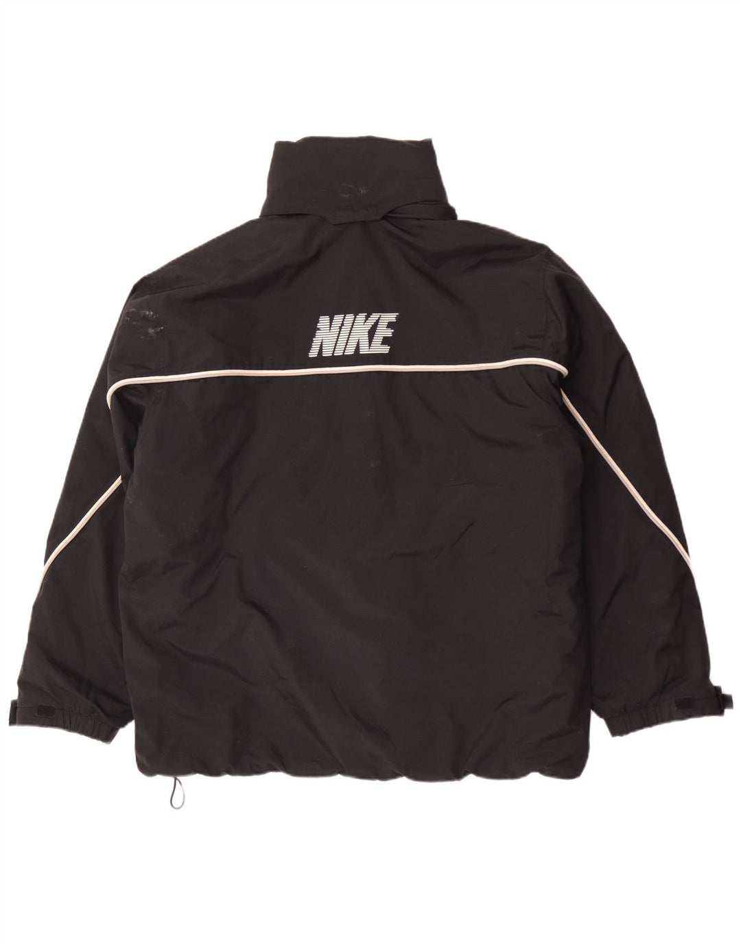 Nike Herre grafisk vindjakke med hætte UK 42/44 Stor sort polyester