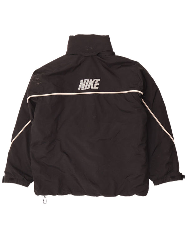 Nike Herre grafisk vindjakke med hætte UK 42/44 Stor sort polyester