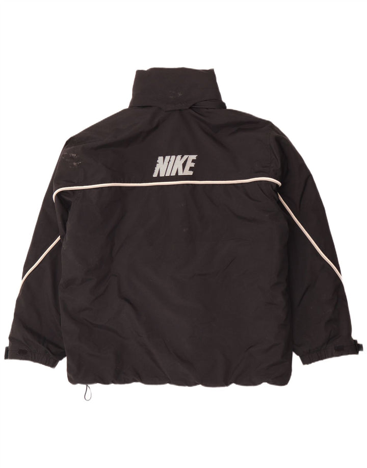 Nike Herre grafisk vindjakke med hætte UK 42/44 Stor sort polyester
