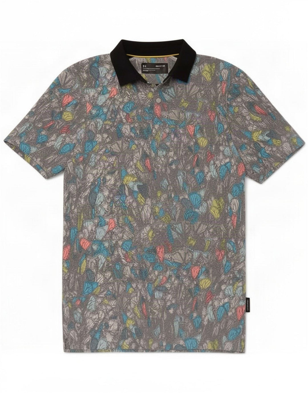 Under Armour Herre abstrakt mønster Rugby Polo Shirt Lille Grå Polyester