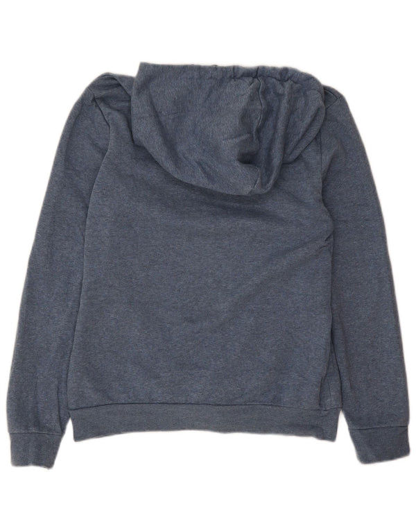 Adidas Graphic Hoodie Jumper UK 8/10 Small Navy Blue Flecked