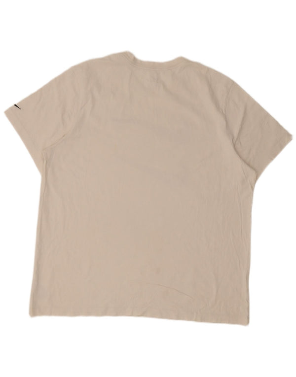 Nike herre Swoosh grafisk T-shirt top 2XL hvid bomuld