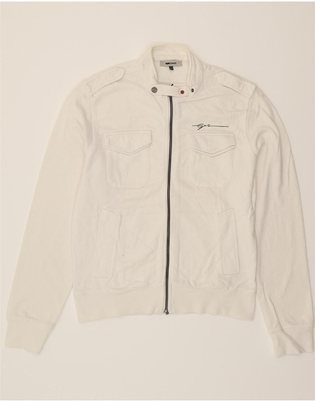 GAS Womens Military Jacket XL White Cotton Vintage Gas and Second-Hand Gas from Messina Hembry 