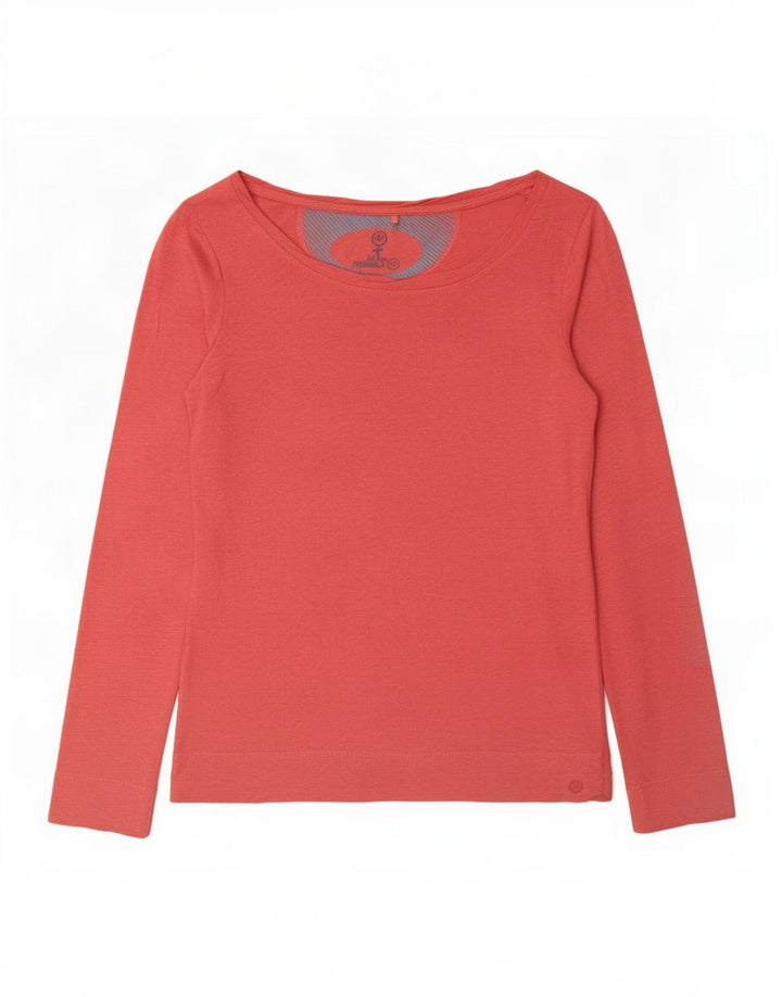 Fat Face Dame Top Langærmet UK 12 Medium Rød Flecked Bomuld