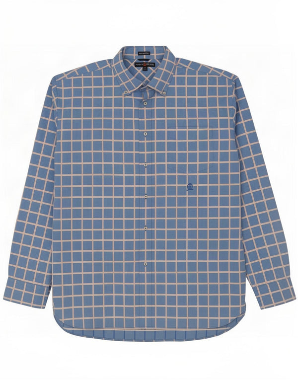 Tommy Hilfiger Mens Shirt XL Blue Check Cotton