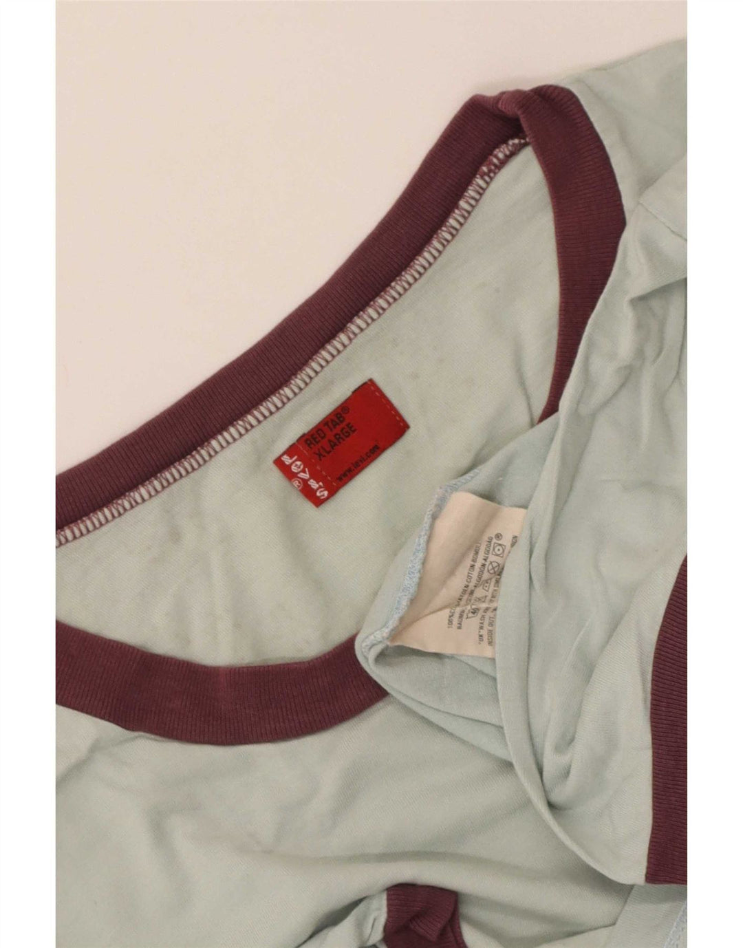Levi's Herre grafisk T-shirt top XL blå bomuld