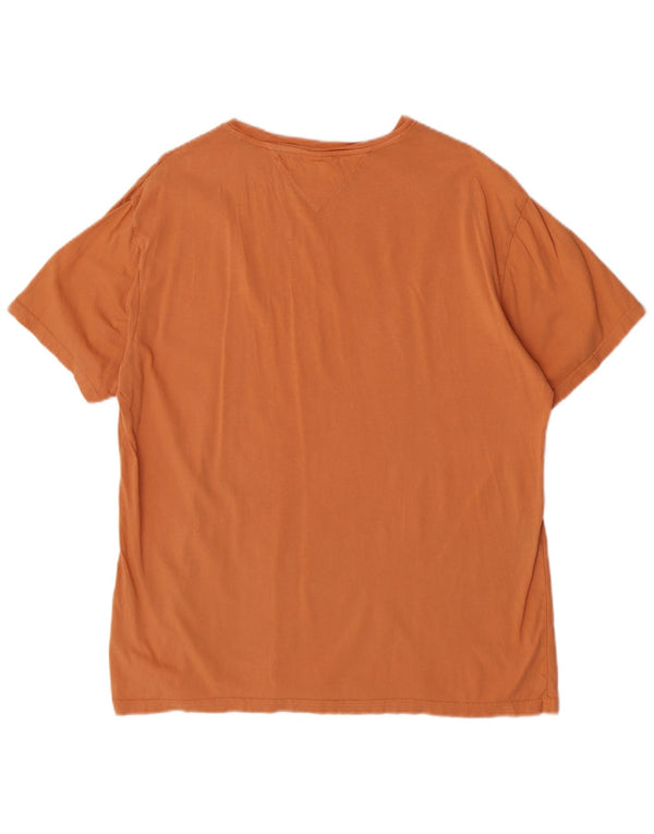Tommy Hilfiger Herre Kortærmet Regular Grafisk T-Shirt Top XL Orange