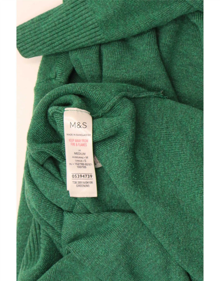 Marks & Spencer Dame Turtle Neck Jumper Sweater UK 14 Medium Green