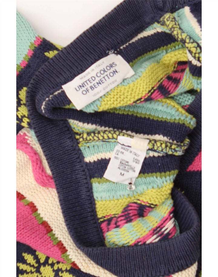 Benetton Dame Cardigan Sweater UK 14 Medium Flerfarvet Nyhed