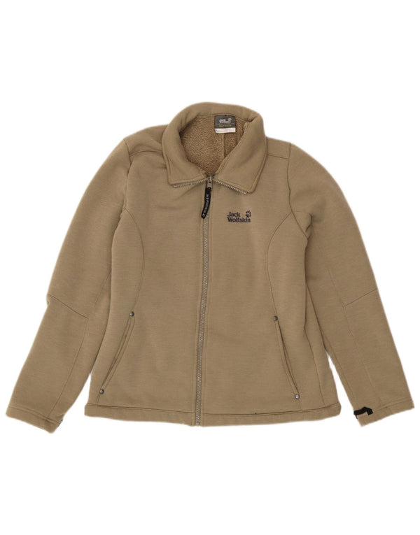 JACK WOLFSKIN Dame Sherpa træningsdragt Topjakke UK 14 Medium Khaki
