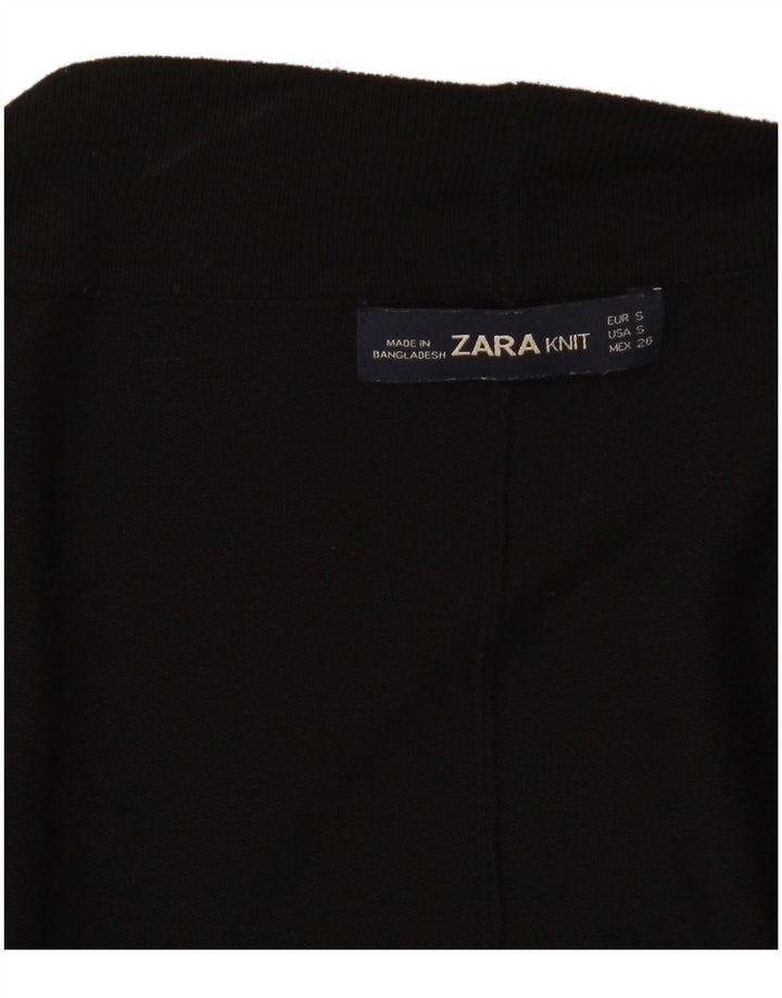 ZARA Dame Oversized 3/4 ærmet åben cardigan sweater UK 10 Small Black