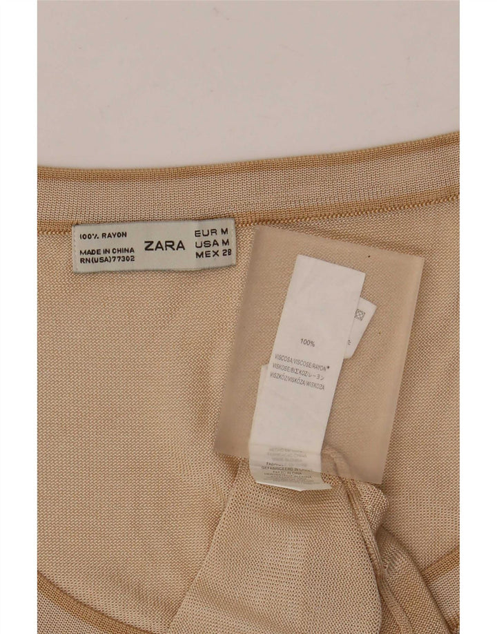 Zara Damevest Top UK 12 Medium Beige Viscose