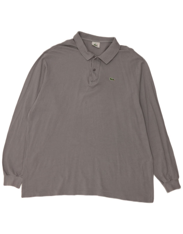 Lacoste Langærmet Polo Shirt til mænd Størrelse 8 3XL Grå Bomuld