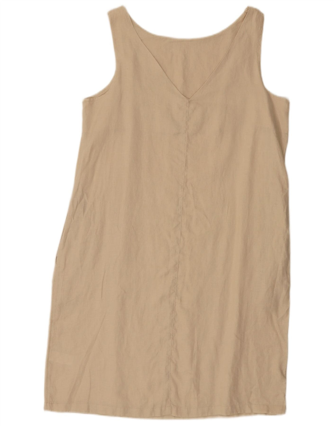 Næste Dame Ærmeløs Shift Dress UK 14 Large Beige Linen