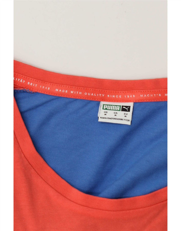 Puma Herre T-Shirt Top Medium Blue Colourblock