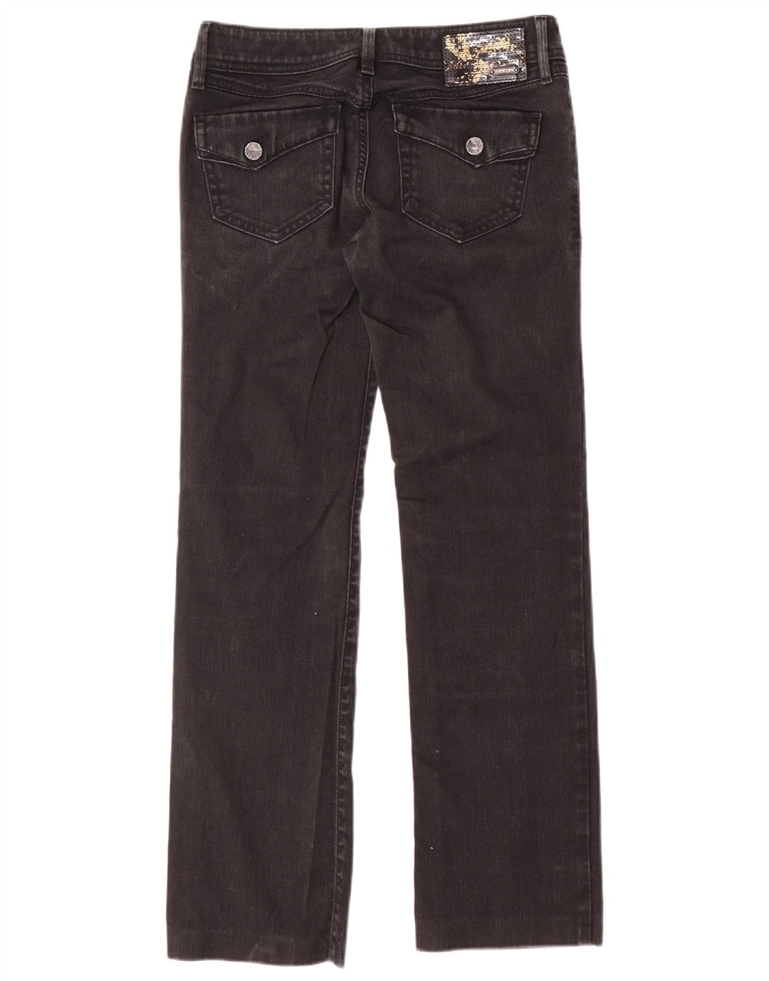 Diesel Dame Totta Straight Jeans W25 L27 Sort Bomuld