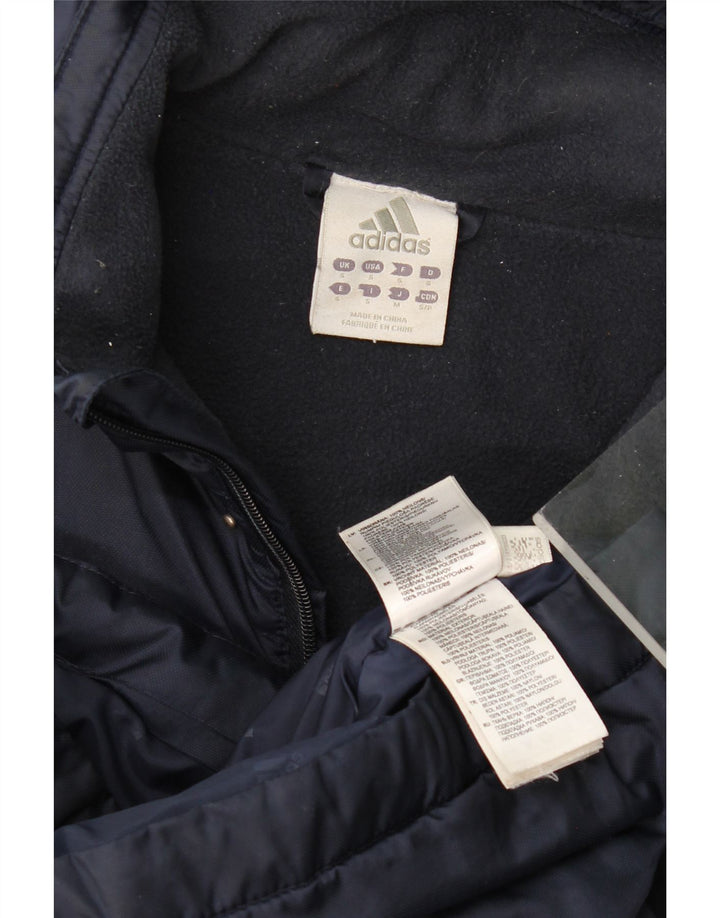 Adidas Herre grafisk grafisk polstret frakke UK 36 Lille marineblå polyester