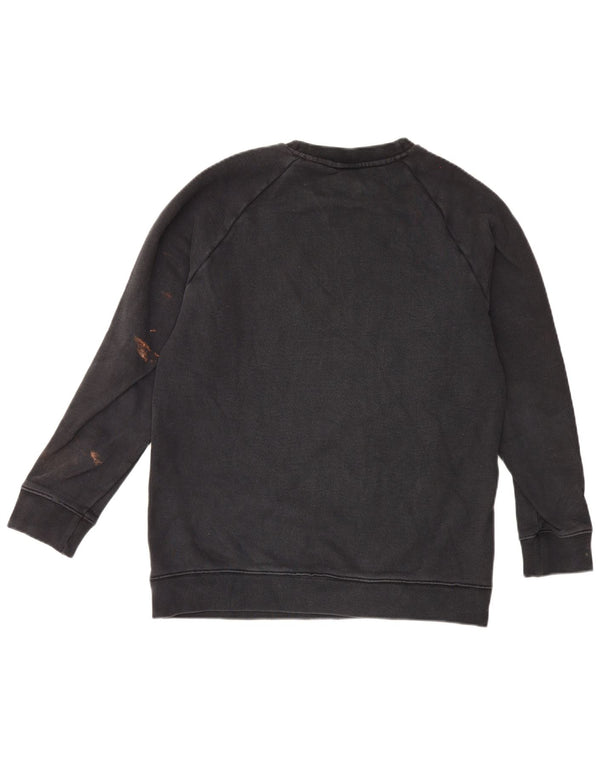 Adidas Graphic Sweatshirt Jumper UK 10 Small Black Bomuld