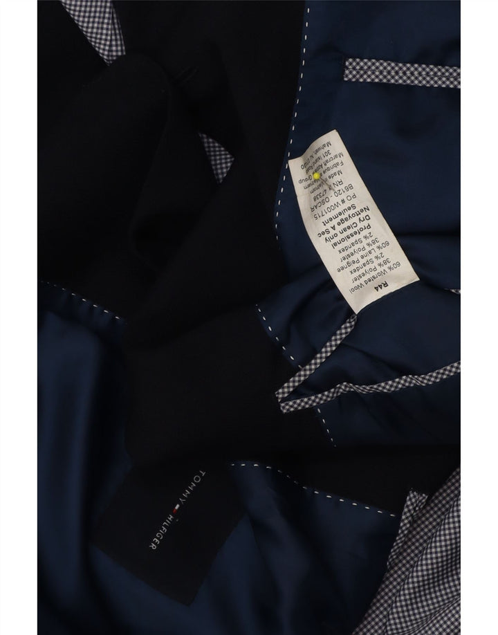 Tommy Hilfiger Herre 2 Button Blazer Jacket UK 44 2XL Navy Blue Wool