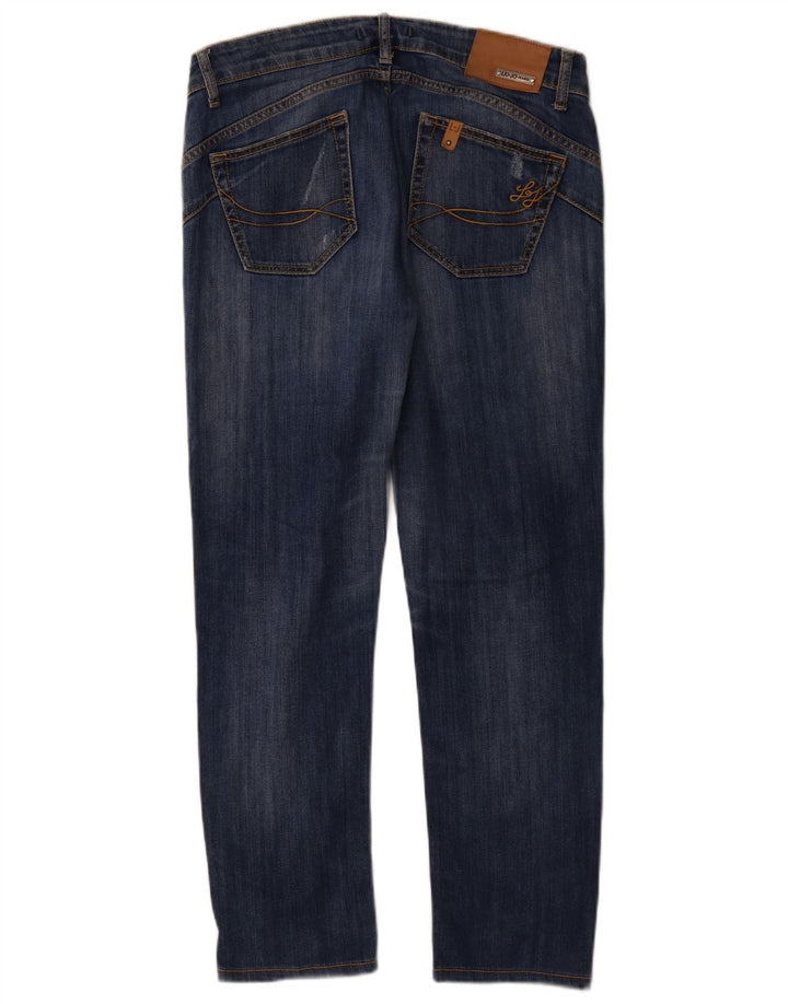 Liu Jo Dame Distressed Slim Jeans W33 L29 Blå Bomuld