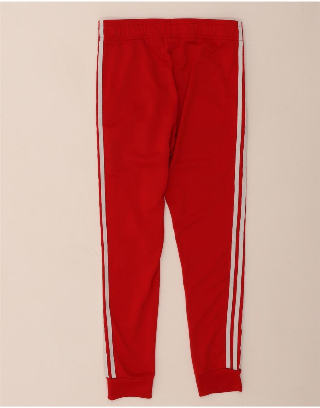 ADIDAS Boys Tracksuit Trousers Joggers 12-13 Years  Red Polyester