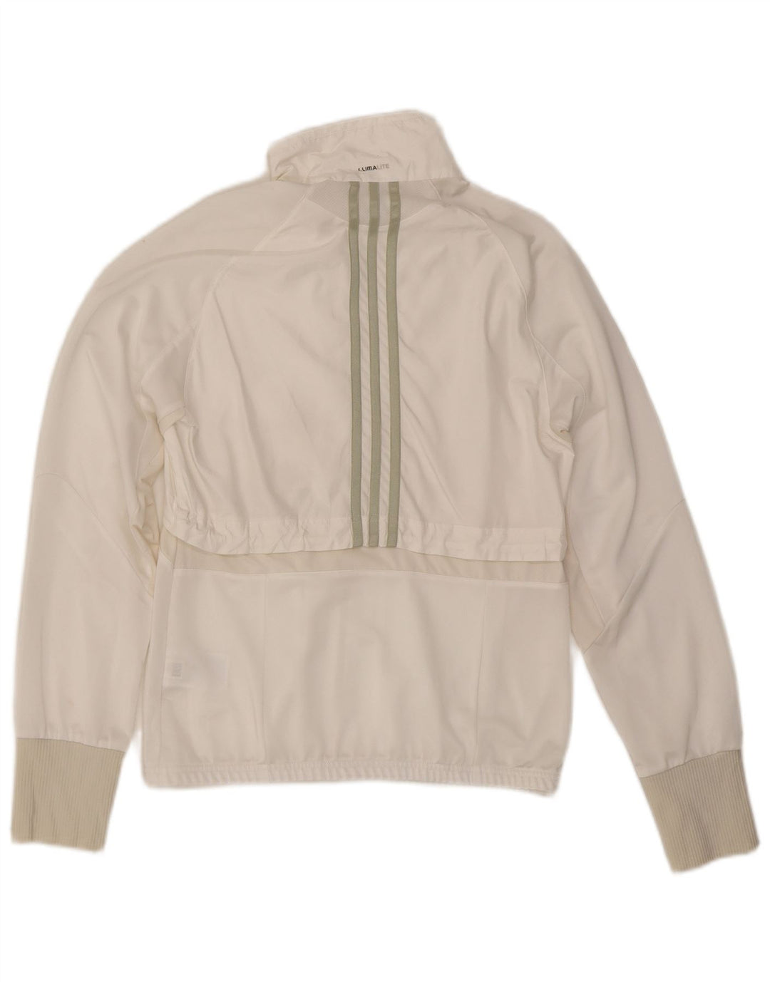 ADIDAS Dame Clima 365 Træningsdragt Topjakke UK 10 Small White Polyester
