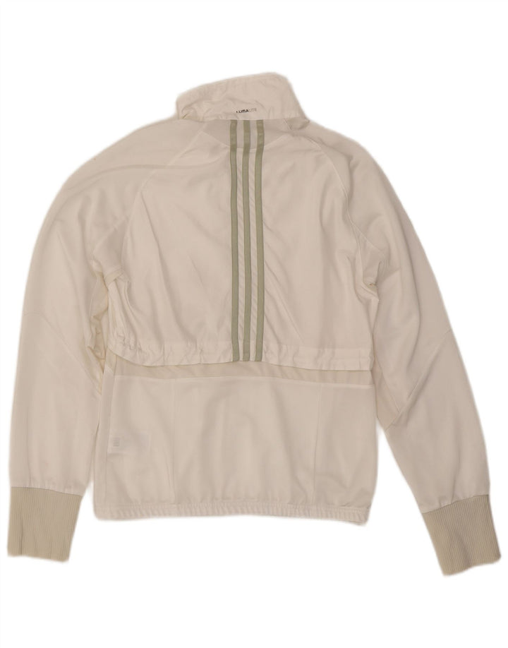 ADIDAS Dame Clima 365 Træningsdragt Topjakke UK 10 Small White Polyester