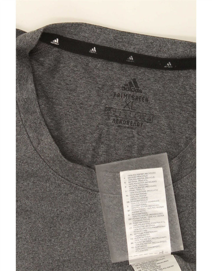 Adidas Herre Aeroready T-Shirt Top XL Grå Polyester