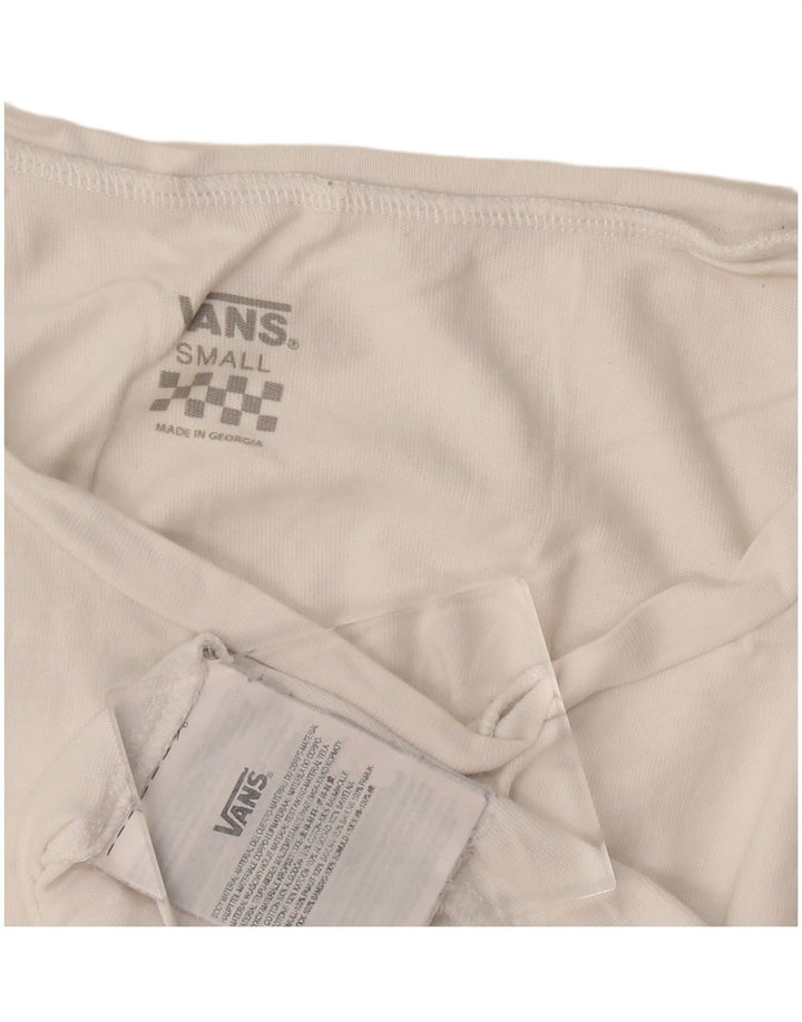 VANS Womens Graphic T-Shirt Top UK 10 Small White Cotton