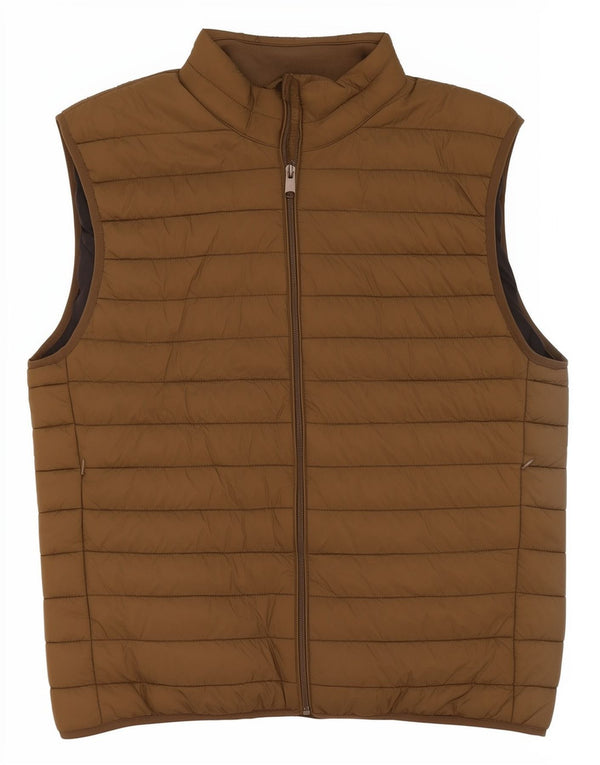 Zara Herre Polstret Gilet UK 40 Stor Khaki Polyester