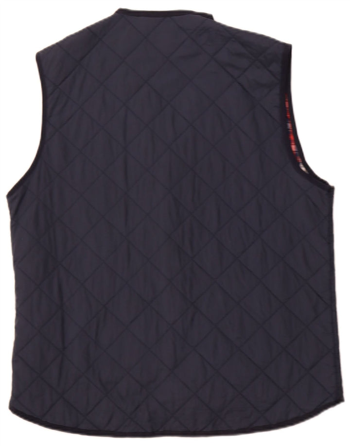 BELFE & BELFE Herre Quiltet Gilet IT 46 Small Navy Blue Nylon