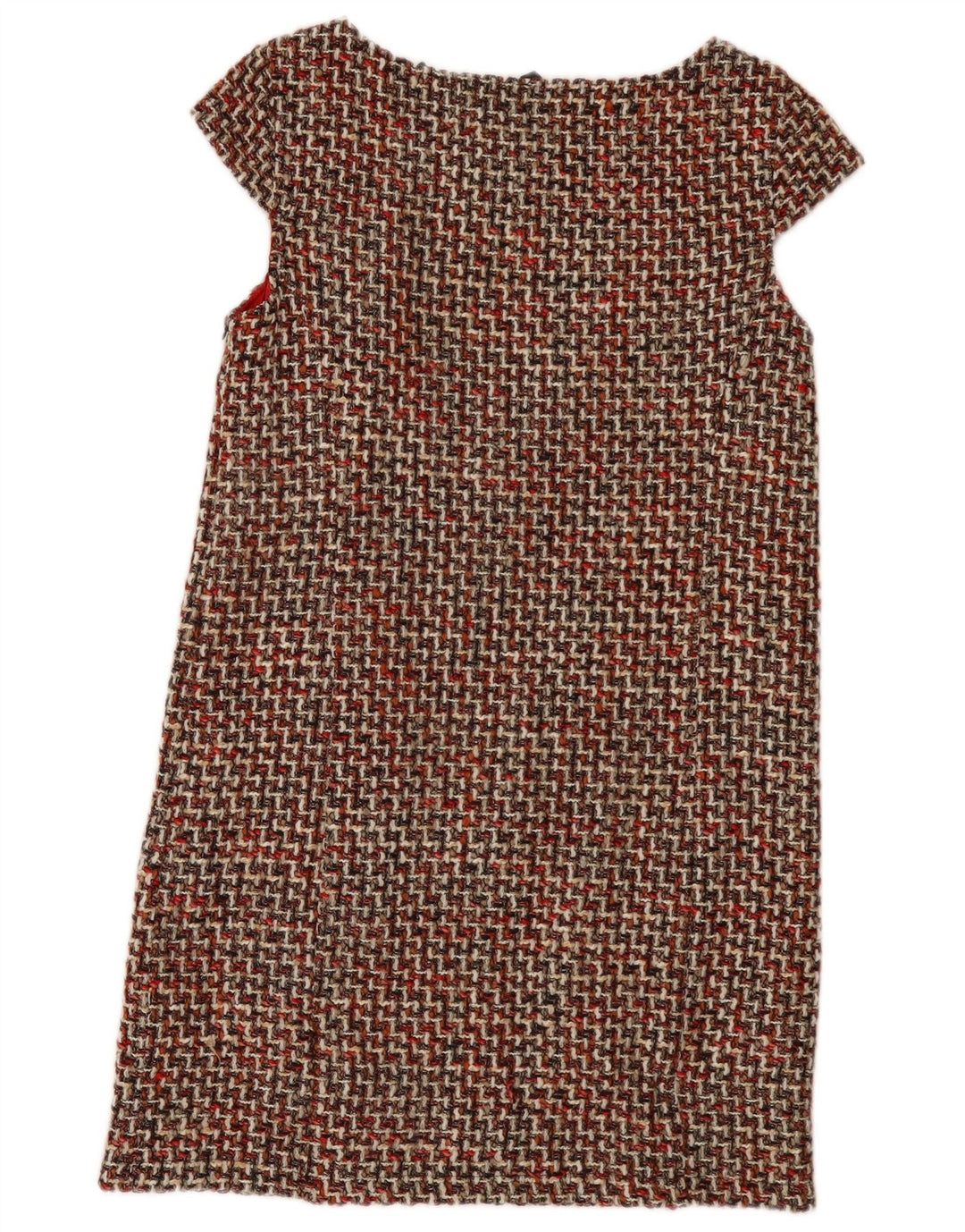Benetton Womens Shift Dress UK 14 Stor flerfarvet ternet akryl