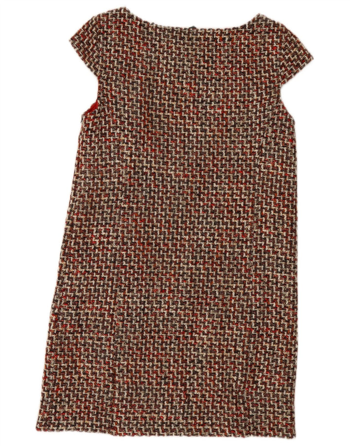 Benetton Womens Shift Dress UK 14 Stor flerfarvet ternet akryl