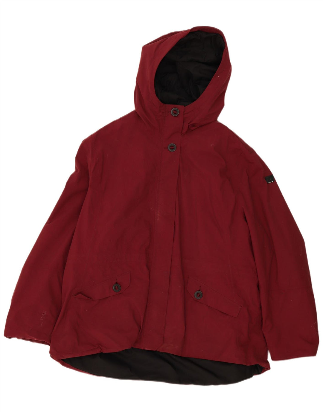 Helly Hansen Dame Hooded Windbreaker Jacket UK 24 4XL Burgundy