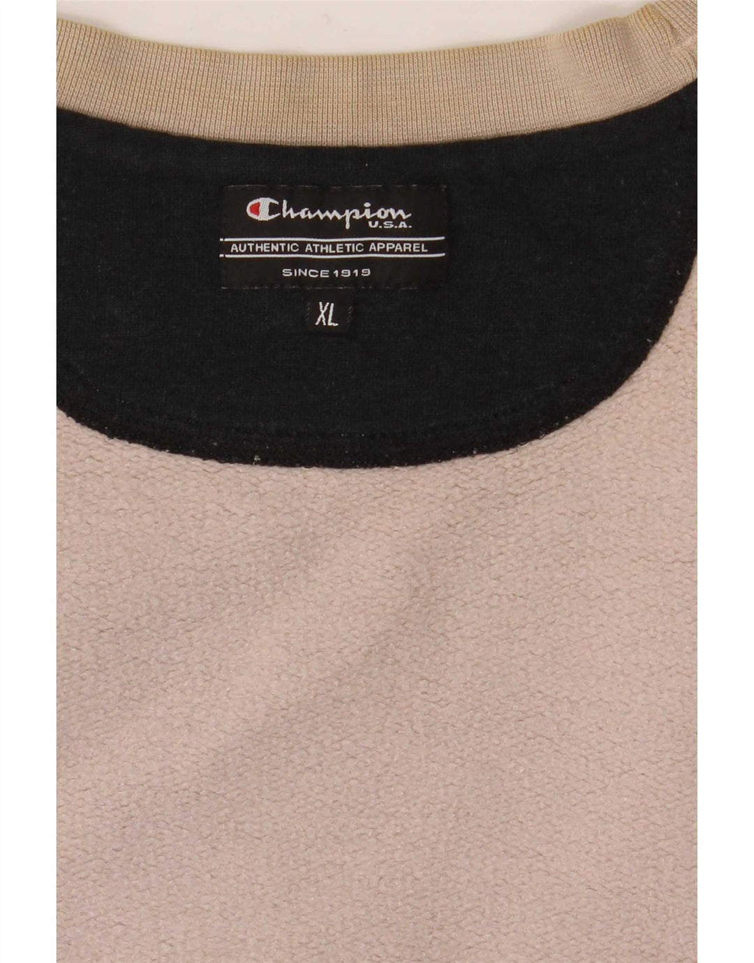 Champion Herre Grafisk Sweatshirt Jumper XL Beige