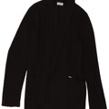 Liu Jo Womens Open Cardigan Sweater IT 42 Medium Black Polyester