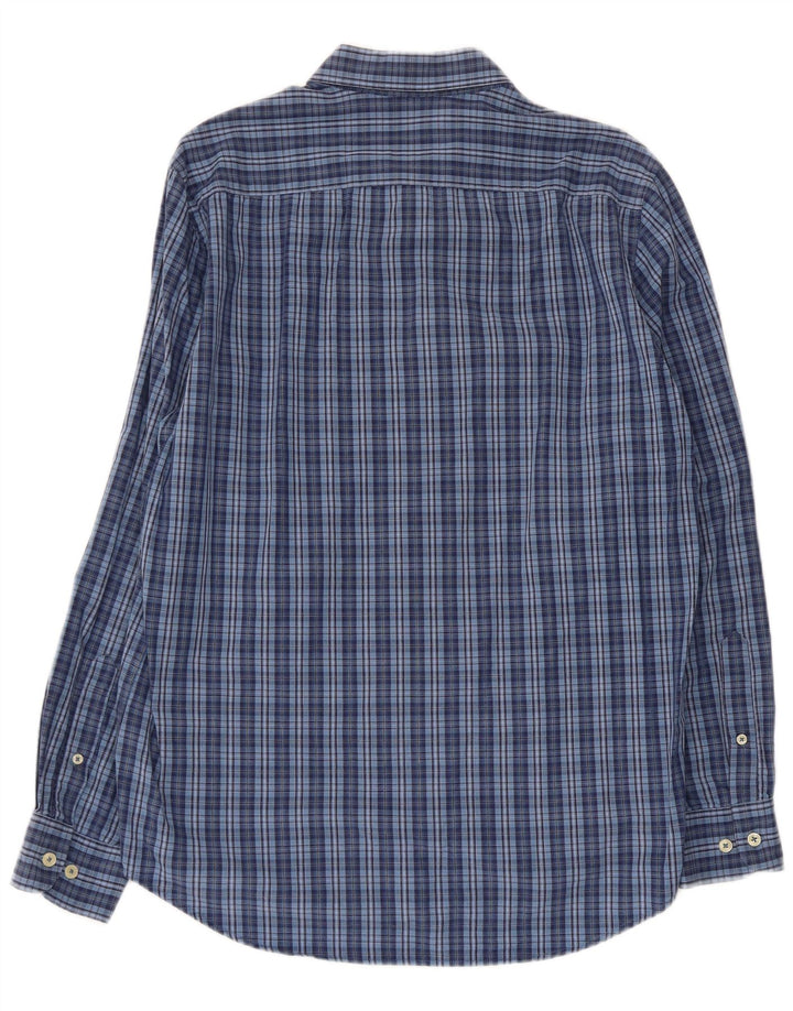 CARRERA Herre Regular Fit skjorte Stor blå ternet bomuld