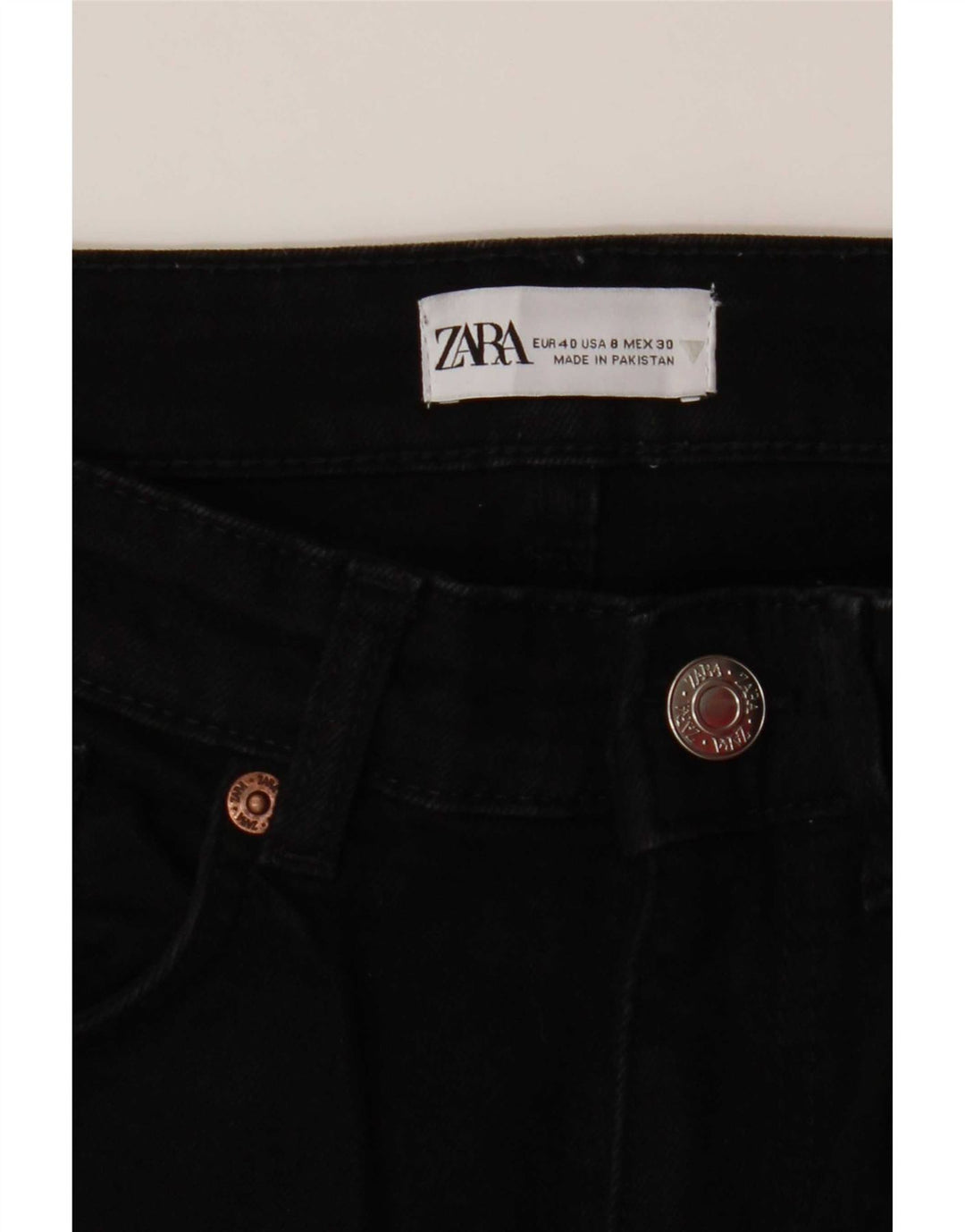 Zara Dame Bootcut Jeans EU 40 Medium W30 L27 Sort