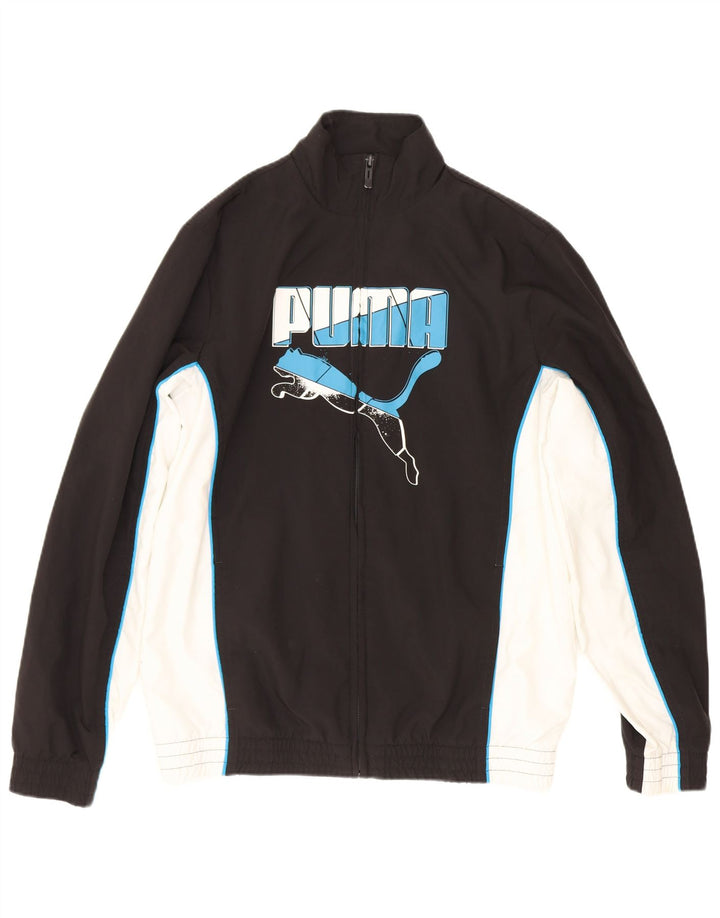 Puma Boys Grafisk træningsdragt Topjakke 13-14 år Sort Colourblock