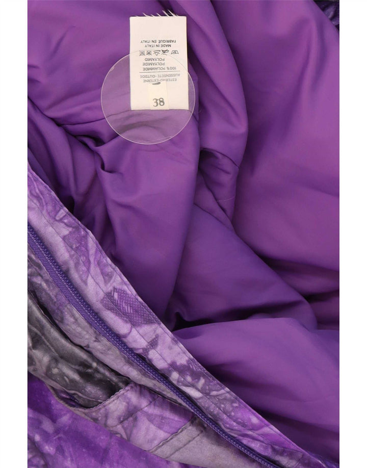Alasca Dame Abstrakt Mønster Oversized Ski Jumpsuit IT 38 XS Lilla