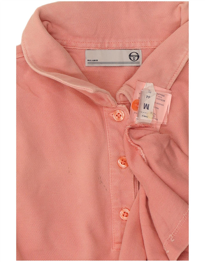 SERGIO TACCHINI Dame Polo Shirt UK 12 Medium Pink Bomuld