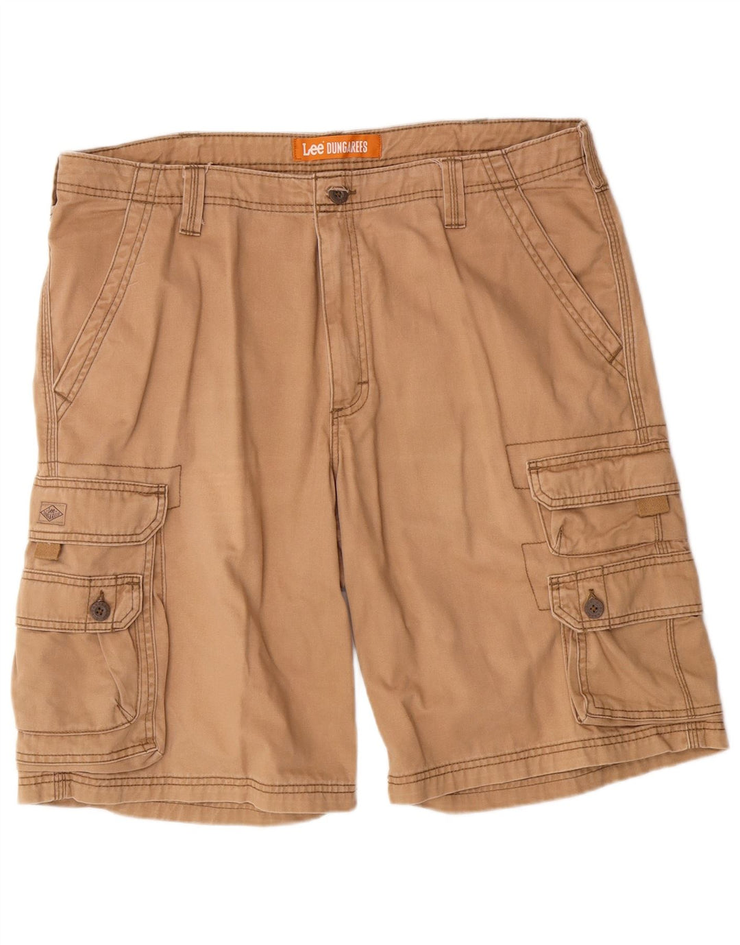 Lee Herre Cargo Shorts W38 XL Beige Bomuld