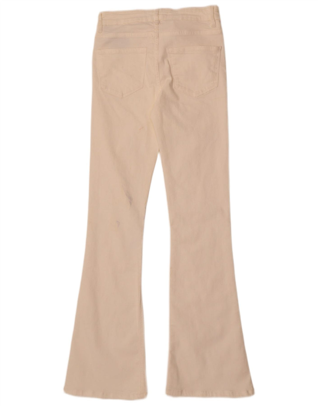 Zara Dame Flared Jeans EU 34 2XS W24 L32 Hvid Bomuld