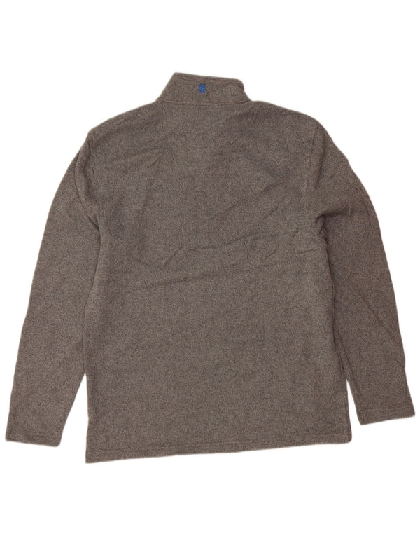IZOD Sweatshirt med lynlås til mænd, medium grå flækket polyester