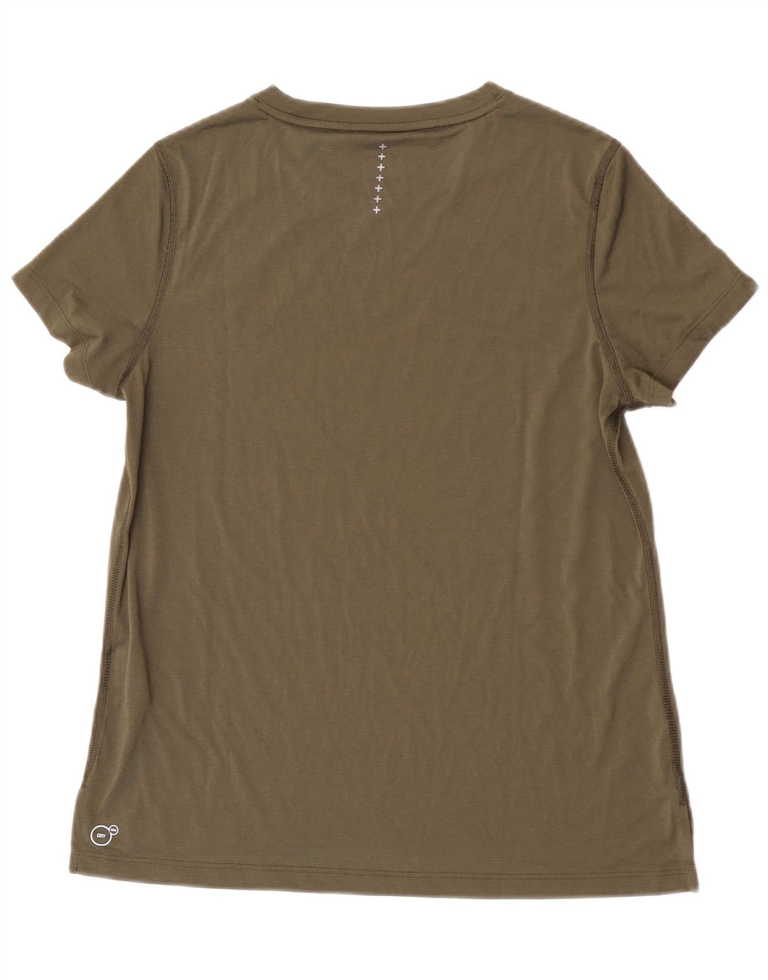 Puma T-Shirt Top UK 12 Medium Khaki Polyester