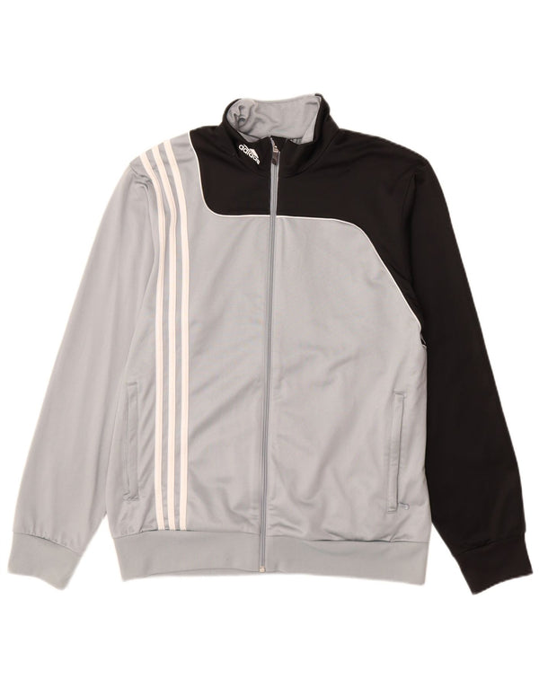 Adidas Træningsdragt til mænd Topjakke UK 40/42 Medium Grey Colourblock Polyester