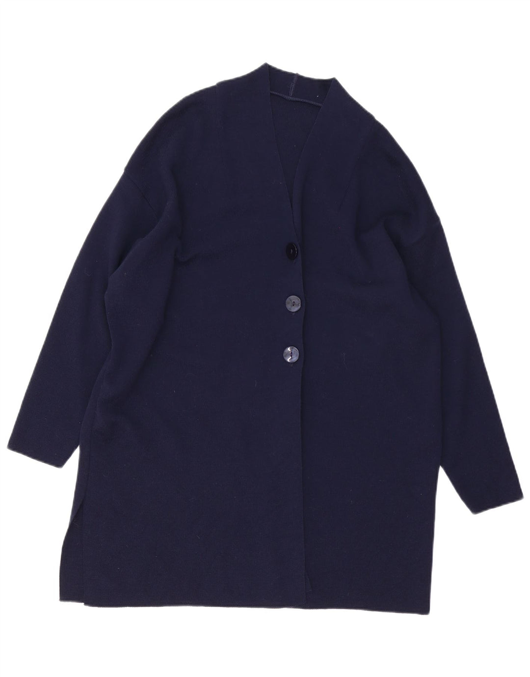 Marks & Spencer Dame Longline Cardigan Sweater UK 12 Medium Navy Blue
